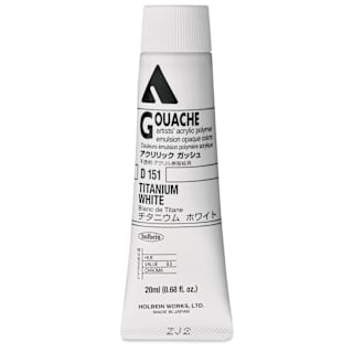 Holbein Acrylic Gouache - Titanium White, 20 ml tube