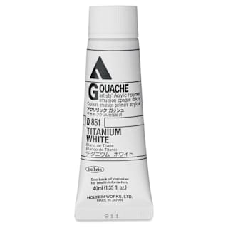 Holbein Acrylic Gouache - Titanium White, 40 ml tube