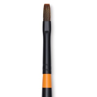 Utrecht Manglon Synthetic Brush - Flat, Size 4, Long Handle