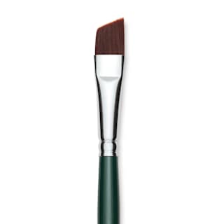 Silver Brush Ruby Satin Synthetic Brush - Angular, Size 1/2", Short Handle