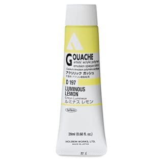 Holbein Acrylic Gouache - Luminous Lemon, 20 ml tube