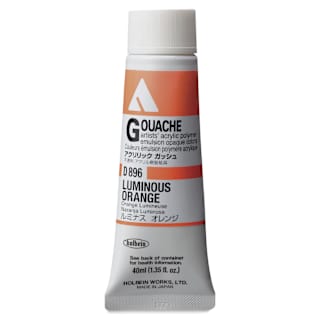 Holbein Acrylic Gouache – Luminous Orange, 40 ml tube