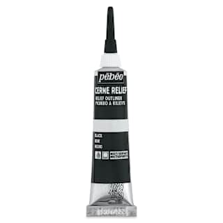 Pebeo Vitrail Paint Outliner - Black Outliner, 20 ml tube
