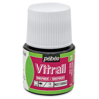 Pebeo Vitrail Paint - Old Pink, 45 ml bottle