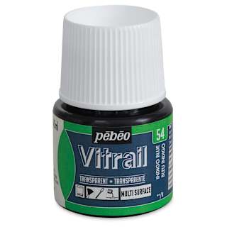 Pebeo Vitrail Paint - Indigo Blue , 45 ml bottle