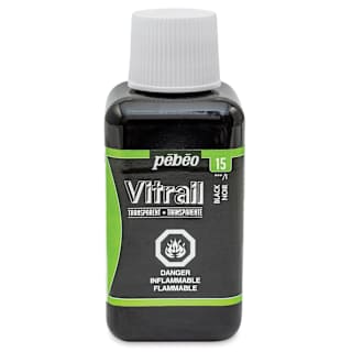 Pebeo Vitrail Paint - Black, 250 ml bottle