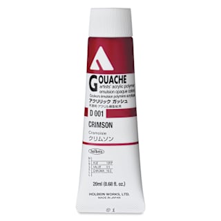 Holbein Acrylic Gouache - Crimson, 20 ml tube