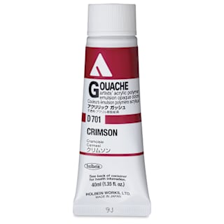 Holbein Acrylic Gouache – Crimson, 40 ml tube