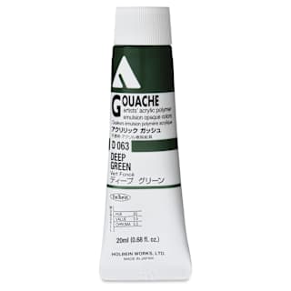 Holbein Acrylic Gouache - Deep Green, 20 ml tube