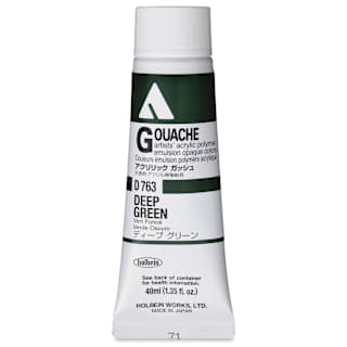 Holbein Acrylic Gouache - Deep Green, 40 ml tube