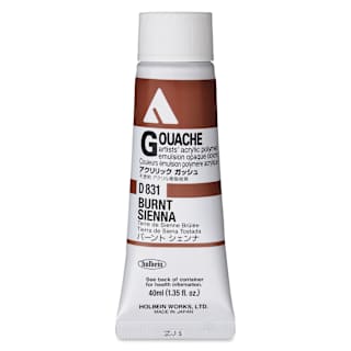 Holbein Acrylic Gouache – Burnt Sienna, 40 ml tube