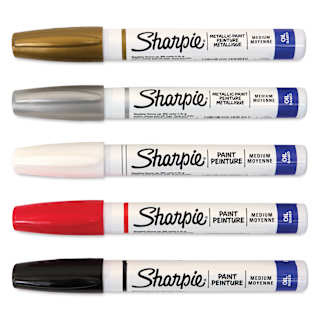 Sharpie Oil-Based Paint Marker Set - Set of 5, Assorted and Metallics, Medium Point