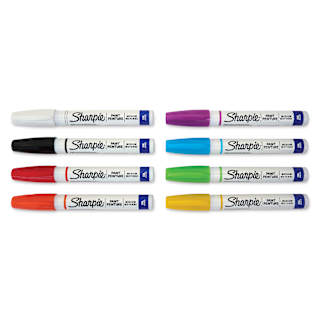 Sharpie Oil-Based Paint Marker - Set of 8, Assorted Colors, Medium Point
