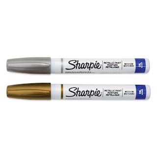 Sharpie Oil-Based Paint Marker - Pkg of 2, Gold and Silver, Medium Point