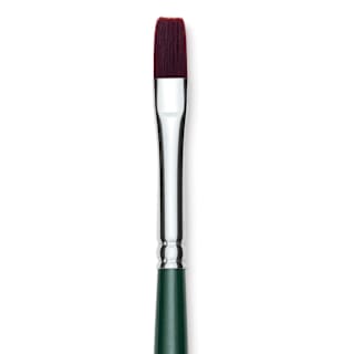 Silver Brush Ruby Satin Synthetic Brush - Bright, Size 8, Short Handle