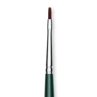 Silver Brush Ruby Satin Synthetic Brush - Bright, Size 0, Short Handle