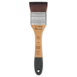 Raphaël Soft Aqua Brush - Short Handle, Large Flat, Size 40