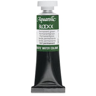 Blockx Artists' Watercolor - Permanent Green, 15 ml Tube