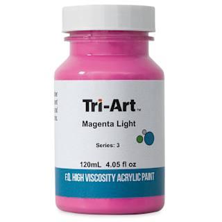 Tri-Art High Viscosity Artist Acrylic - Magenta Light, 120 ml jar