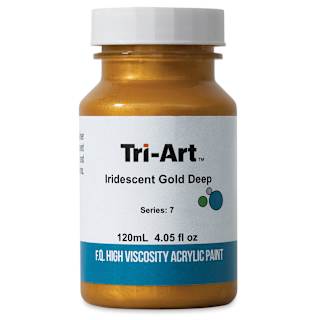 Tri-Art High Viscosity Artist Acrylic - Iridescent Gold Deep, 120 ml