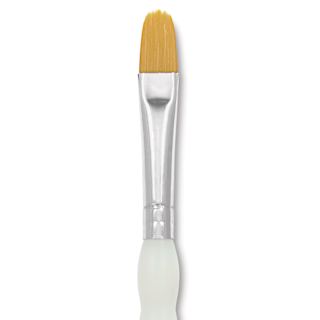 Royal & Langnickel Soft Grip Golden Taklon Brush - Filbert, Short Handle, Size 10