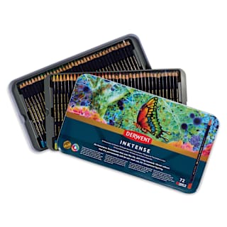 Derwent Inktense Pencils - Set of 72, Tin Box, Assorted Colors