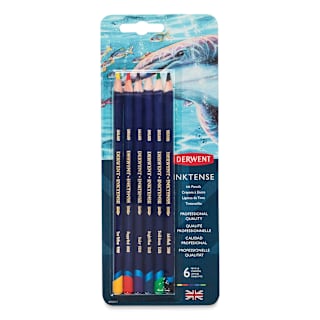 Derwent Inktense Pencils - Set of 6, Assorted Colors