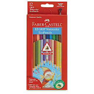 Faber-Castell Grip Watercolor EcoPencil - Assorted Colors, Set of 12