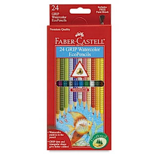 Faber-Castell Grip Watercolor EcoPencil - Assorted Colors, Set of 24