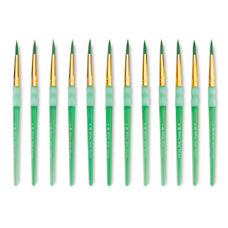 Royal & Langnickel Big Kid's Choice Lil' Grippers Synthetic Brushes - Round, Size 6, Pkg of 12