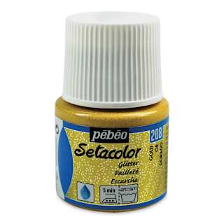 Pebeo Setacolor Fabric Paint - Gold, Light Fabric Glitter, 45 ml