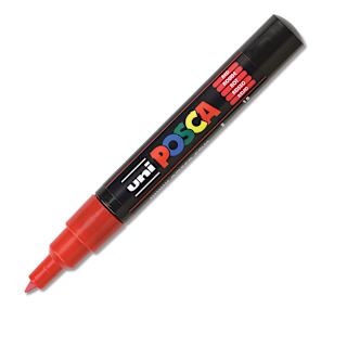 Posca Paint Marker - Red, X-Fine, Bullet Tip, 0.7 mm