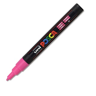 Posca Paint Marker - Pink, Fine, Bullet Tip, 0.9 mm - 1.3 mm