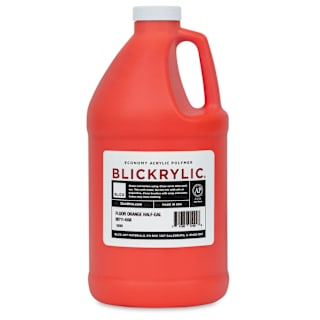 Blickrylic Student Acrylics - Fluorescent Orange, Half Gallon