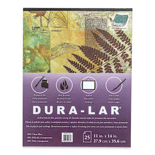 Grafix Dura-Lar Clear Acetate Alternative - 11" x 14" x .003", Pad, 25 Sheets