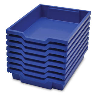 Gratnells Trays and Accessories - Shallow Trays F1, Pkg of 8, Royal Blue