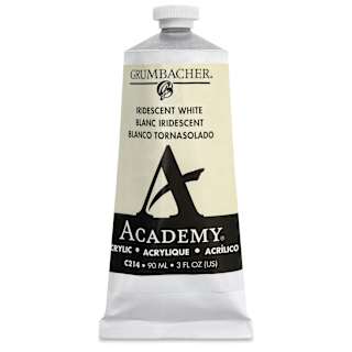 Grumbacher Academy Acrylic - Iridescent White, 90 ml tube