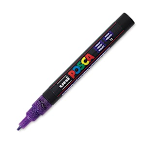 Posca Paint Marker - Glitter Violet, Fine, Bullet Tip, 0.9 mm - 1.3 mm