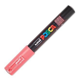 Posca Paint Marker - Coral Pink, X-Fine, Bullet Tip, 0.7 mm