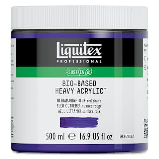 Liquitex Bio-Based Heavy Acrylic Paint - Ultramarine Blue (Red Shade), 500 ml
