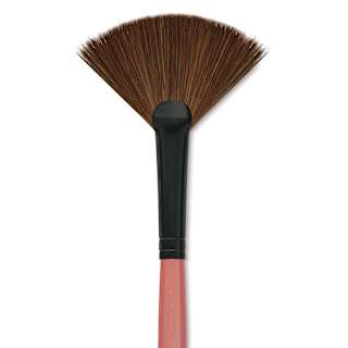 Dynasty Water Lily Watercolor Brush - Short Handle, Fan, Size 6