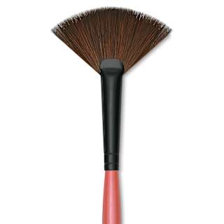 Dynasty Water Lily Watercolor Brush - Short Handle, Fan, Size 4