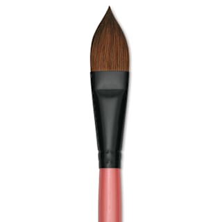 Dynasty Water Lily Watercolor Brush - Short Handle, Cat Tongue, Size 3/4"