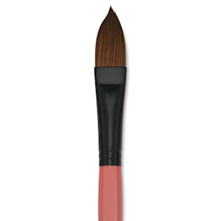 Dynasty Water Lily Watercolor Brush - Short Handle, Cat Tongue, Size 1/2"