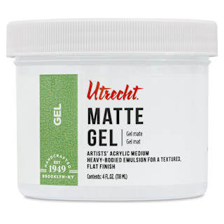 Utrecht Artists' Acrylic Gel Medium - Matte Gel Medium, 4 oz jar