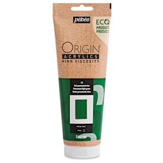 Pebeo Origin Acrylic Paint - Permanent Green Light, 240 ml