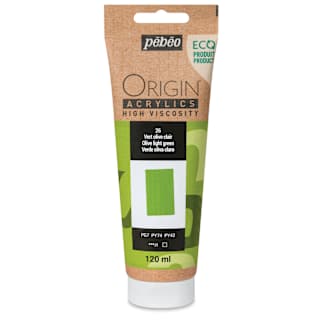 Pebeo Origin Acrylic Paint - Light Olive Green, 120 ml