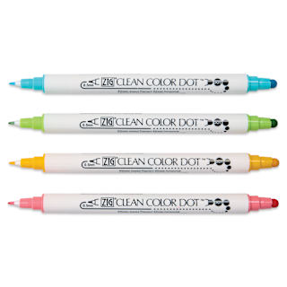 Zig Clean Color Dot Markers - Set of 4, Assorted Colors