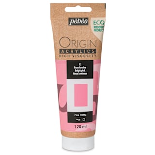 Pebeo Origin Acrylic Paint - Bright Pink, 120 ml