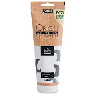 Pebeo Origin Acrylic Paint - Titanium White, 240 ml